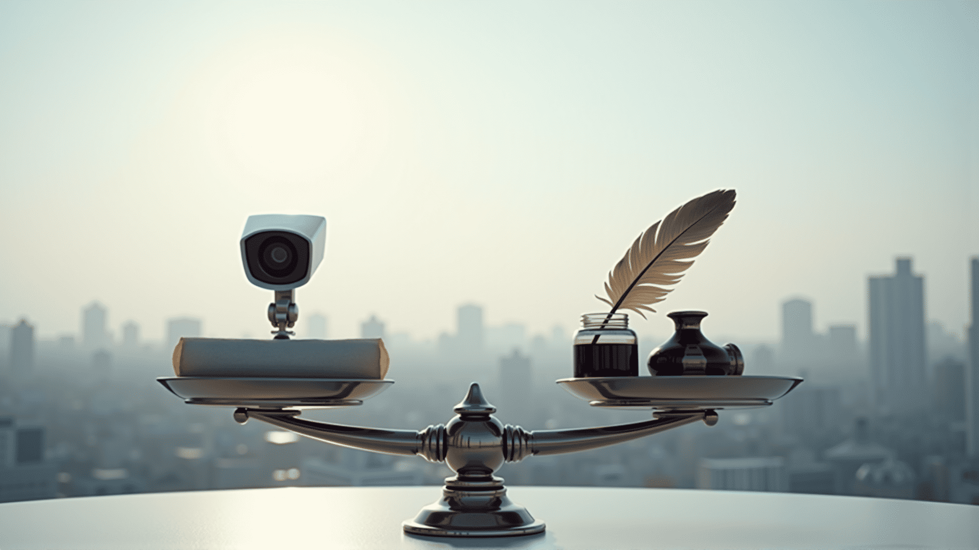 Ethical AI surveillance concept